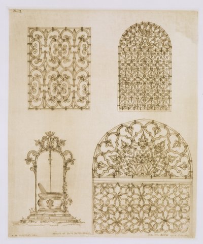 Rejas de hierro islámicas para ventanas y pozos, de 